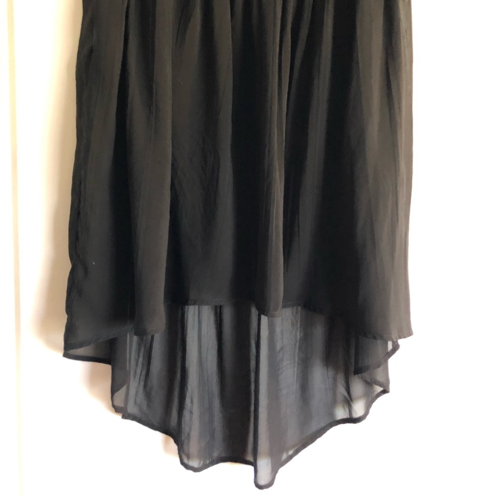 See through black hi/low skirt